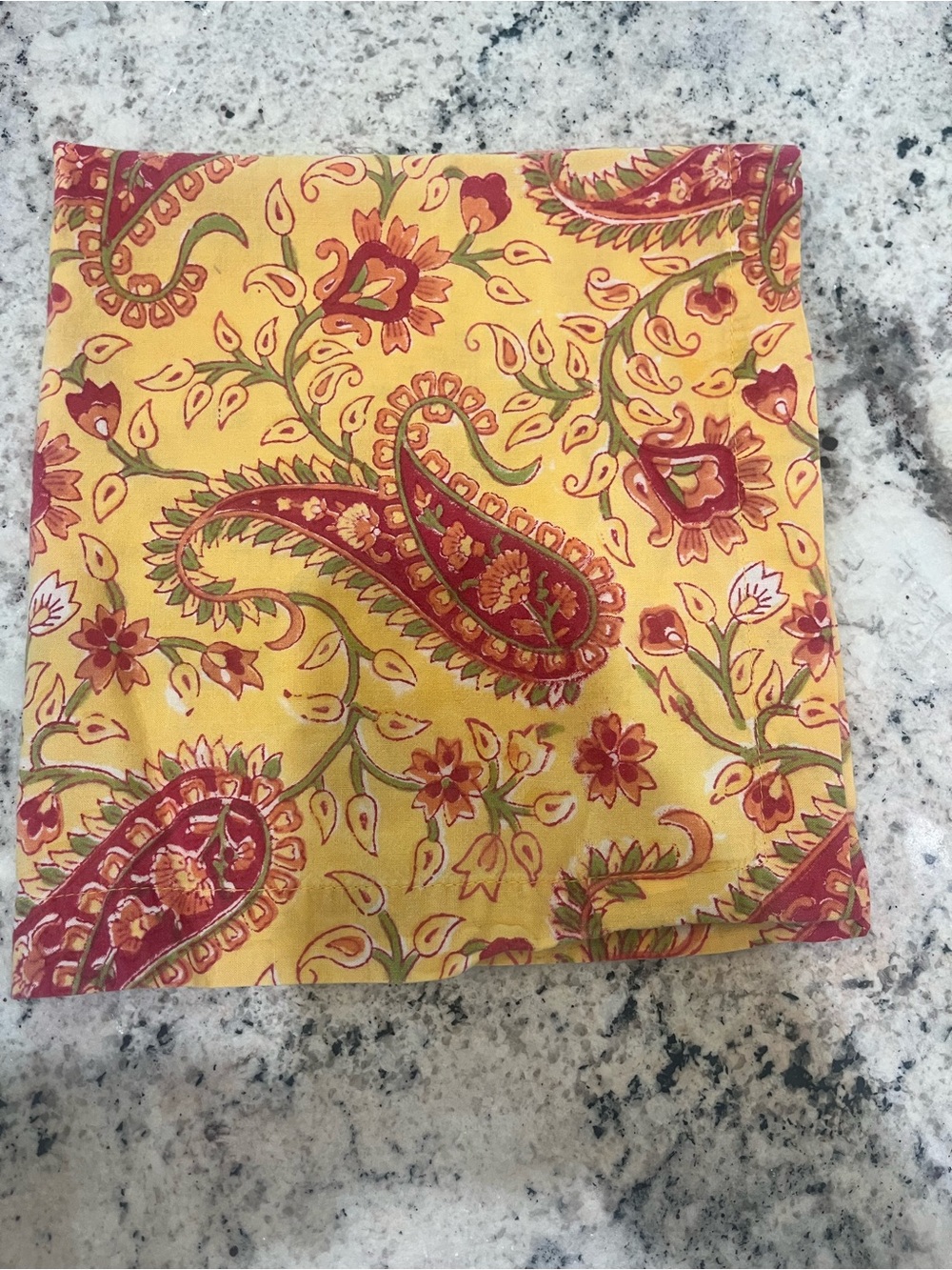 Pottery Barn Floral Paisley Cotton Cloth Napkins Set of 5 Coordinating Prints - Picture 2 of 9